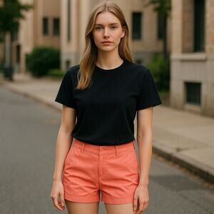 J. Crew Factory Womens Shorts Sz‎ 00 3" Chino Neon Peach NEW